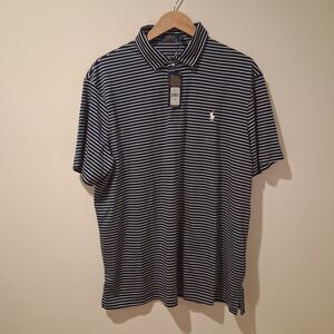 NWT Polo Ralph Lauren Classic Fit Men's XL French Navy Stripe Polo Shirt